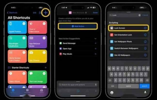 娄星苹果14锁屏维修店分享iPhone14升级iOS16.4后如何创建锁屏快捷方式 