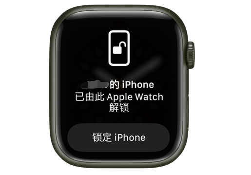 娄星苹果手机维修分享用 AppleWatch 解锁配备面容 ID 的 iPhone方法 